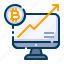 bitcoin, business, cryptocurrency, digital money, electronic cash, growth, increase 