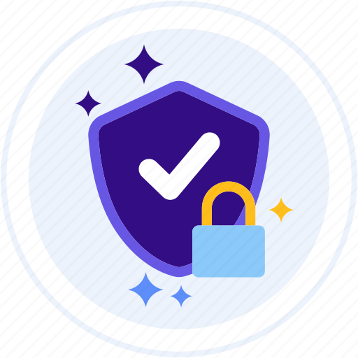 Encrypted, encryption, lock, padlock, secured, shield icon - Download on Iconfinder