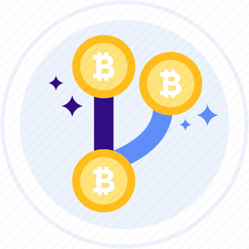 Bitcoin, blockchain, crypto, fork icon - Download on Iconfinder