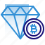 bitcoin, business, cryptocurrency, diamond, digital money, electronic cash, value 