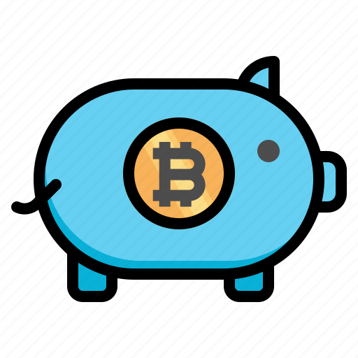 Bitcoin, save, saving, bank, banking, pig icon - Download on Iconfinder