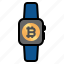 watch, smart, bitcoin, cryptocurrency, internet 