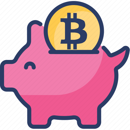 Bitcoin, consumption, deposit, economic, money box, piggy bank, saving icon - Download on Iconfinder