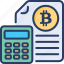 account, bitcoin, book, calculator, data, ledger, record 