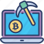 bitcoin, exploring, mining, online, screening, searching, world 