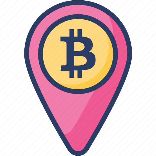 Bitcoin, circle, location, map, misc, navigation, pin icon - Download on Iconfinder