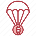 airdrop, balloon, bitcoin, currency, transportation 