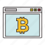 bitcoin, earn, interface, money, page icon 