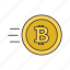 bitcoin, coin, currency, money, sent icon 
