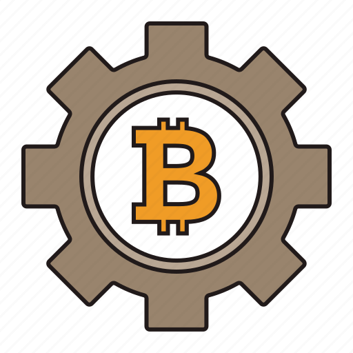 Bitcoin, cryptocurrency, gear, settings icon - Download on Iconfinder