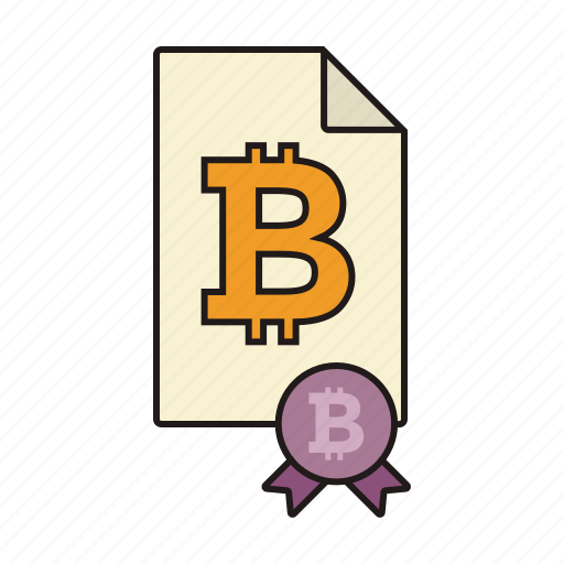 Bitcoin, cryptocurrency, paper icon - Download on Iconfinder