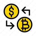 bitcoin, cryptocurrency, dollar, exchange, transaction