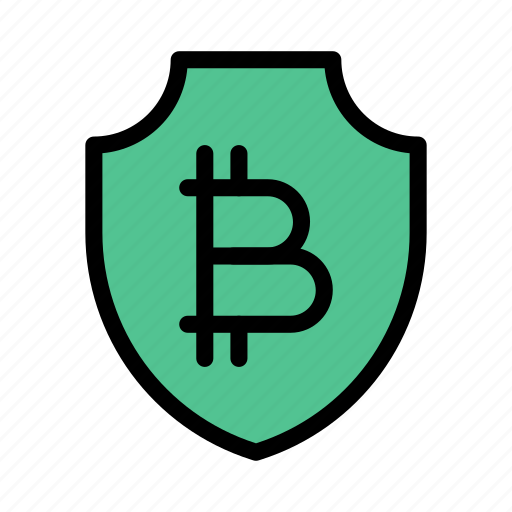 Badge, bitcoin, currency, security, shield icon - Download on Iconfinder