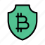 badge, bitcoin, currency, security, shield 