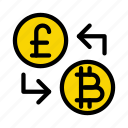 bitcoin, exchange, money, pound, transaction
