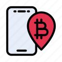 bitcoin, location, map, mobile, navigation