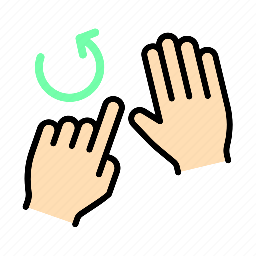 Finger, gesture, gestures, hand, rotate, touch icon - Download on Iconfinder