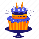 cake, birthday cake, surprise, sweet, dessert, party, celebration, entertainment, holiday