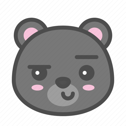 Avatar, bear, cute, face, kuro, smirk icon - Download on Iconfinder