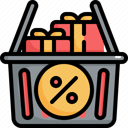 Shopping, offer, black friday, present, sale, basket, discount icon - Download on Iconfinder