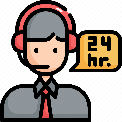 Service, call, center, 24 hours, support, customer, agent icon - Download on Iconfinder