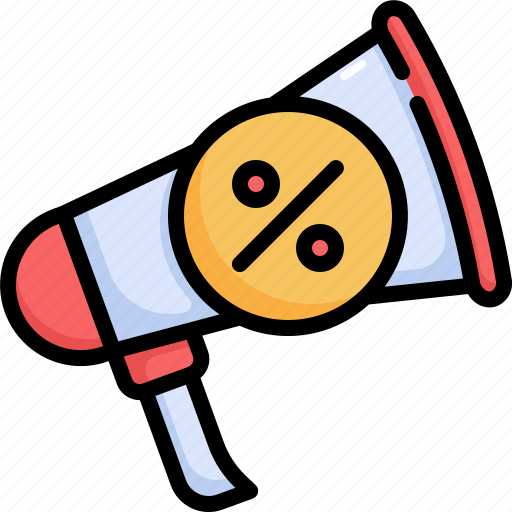 Discount, shopping, offer, sale, promotion, advertisement, megaphone icon - Download on Iconfinder