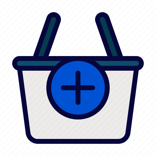Shopping, basket, add, purchase, cart, retail, grocery icon - Download on Iconfinder