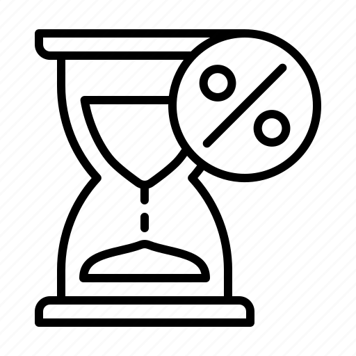 Limited, time, sand, hourglass, discount, percent, cyber monday icon - Download on Iconfinder