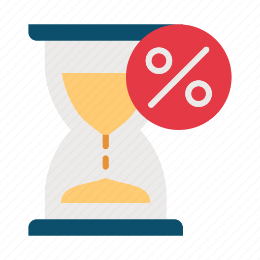 Limited, time, hourglass, clock, discount, percent, countdown icon - Download on Iconfinder