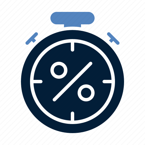 Stopwatch, discount, timer, flash, sale, percentage, black friday icon - Download on Iconfinder