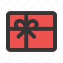 gift, card, present, box