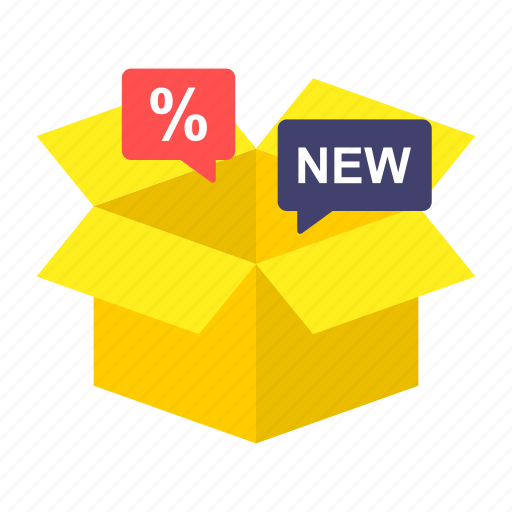 Package, sale, discount, open box, black friday, gift, new icon - Download on Iconfinder