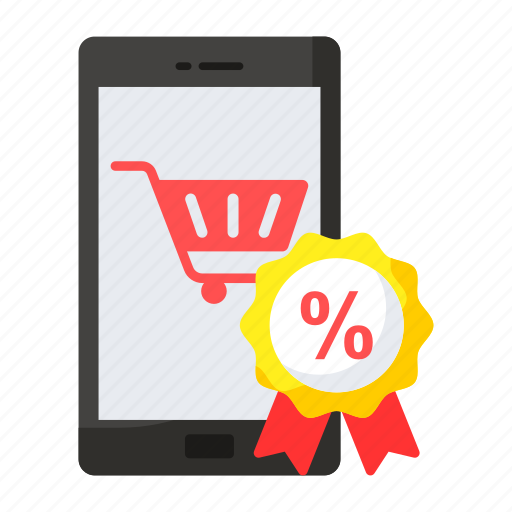 Smartphone, discount, ecommerce, promotion, device icon - Download on Iconfinder