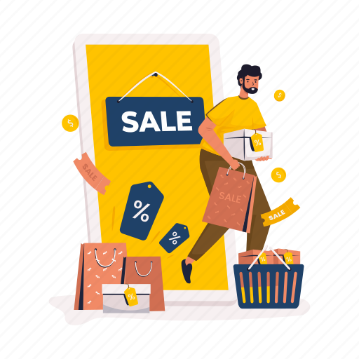 Discount, promotion, retail, e-commerce, online shopping, online store, customer illustration - Download on Iconfinder