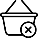 remove from basket, delete, trash, erase, clear, bin, remove