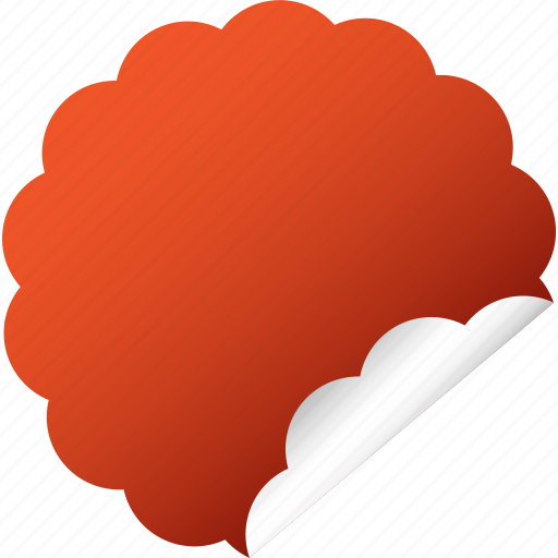 Blank, cloud, flower, label, red, sticker icon - Download on Iconfinder