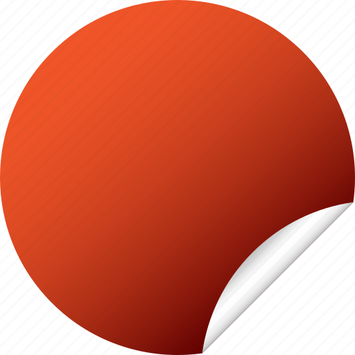 Blank, circle, label, red, round, sticker icon - Download on Iconfinder