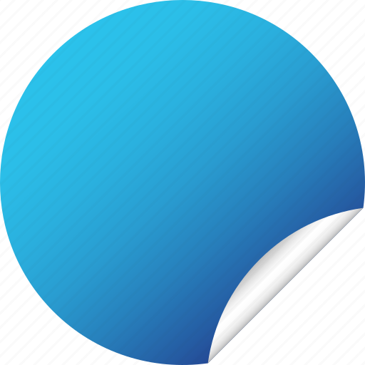 Blank, blue, circle, label, round, sticker icon - Download on Iconfinder