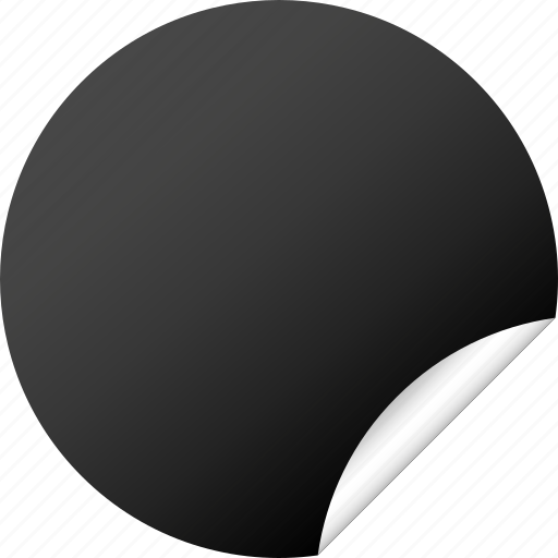 Blank, circle, dark, label, round, sticker icon - Download on Iconfinder