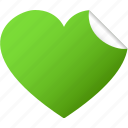 blank, green, heart, like, love, sticker, valentine