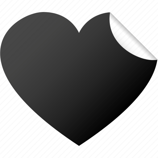 Blank, dark, heart, like, love, sticker, valentine icon - Download on Iconfinder