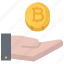 bitcoin, block, chain, coin, cryptocurrency, hand, payment 