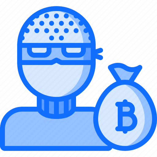 Bag, bitcoin, block, chain, coin, cryptocurrency, thief icon - Download on Iconfinder