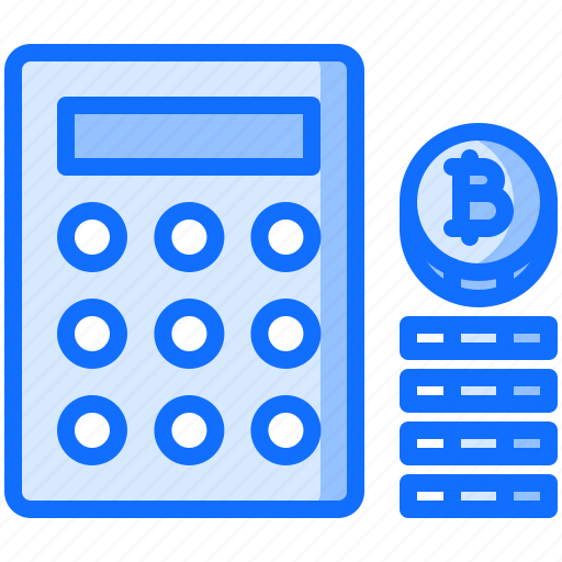 Bitcoin, block, calculating, calculator, chain, coin, cryptocurrency icon - Download on Iconfinder