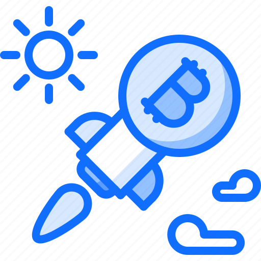 Bitcoin, block, chain, coin, cryptocurrency, rocket, sun icon - Download on Iconfinder