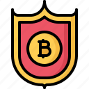 bitcoin, block, chain, coin, cryptocurrency, protection, shield