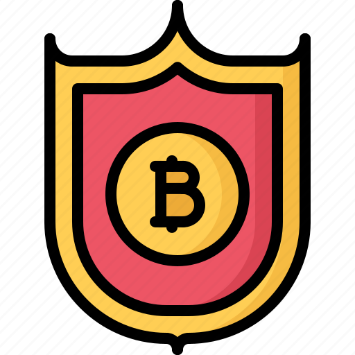 Bitcoin, block, chain, coin, cryptocurrency, protection, shield icon - Download on Iconfinder