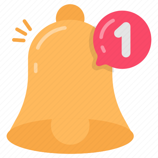 Notification, bell, one, alert, online icon - Download on Iconfinder