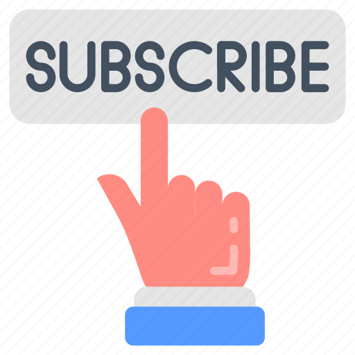 Subscribe, channel, subscription, button, click, hand icon - Download on Iconfinder