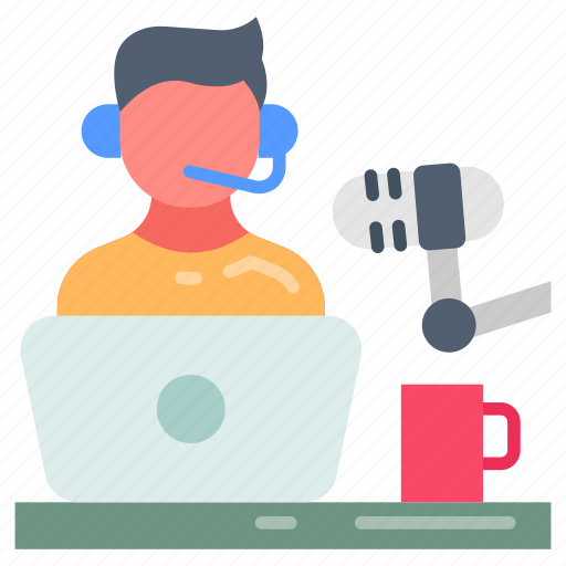 Podcast, broadcast, webinar, telecast, commentary, talk, show icon - Download on Iconfinder